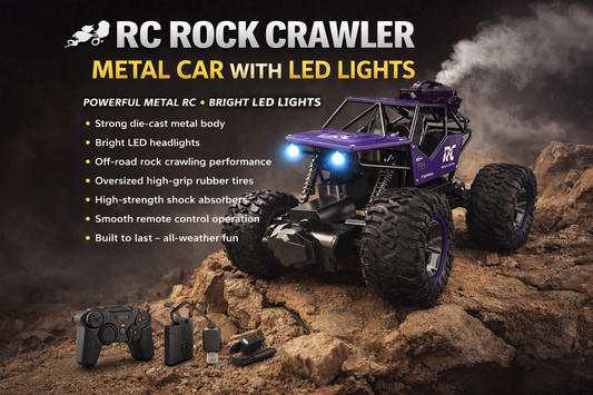 RC Rock Metal Car with LED Lights